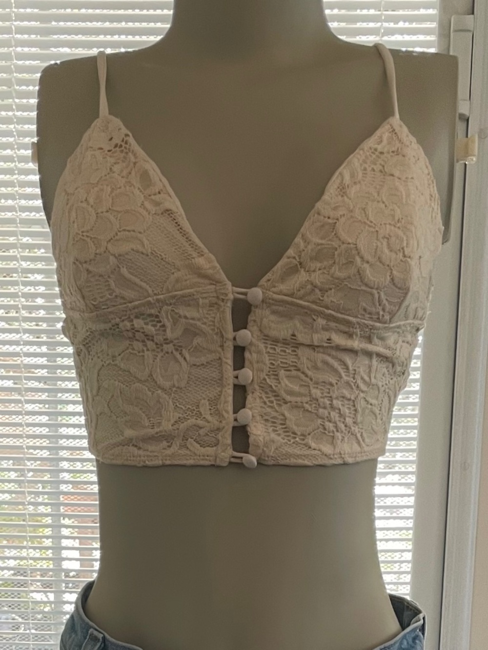 Lace crop.